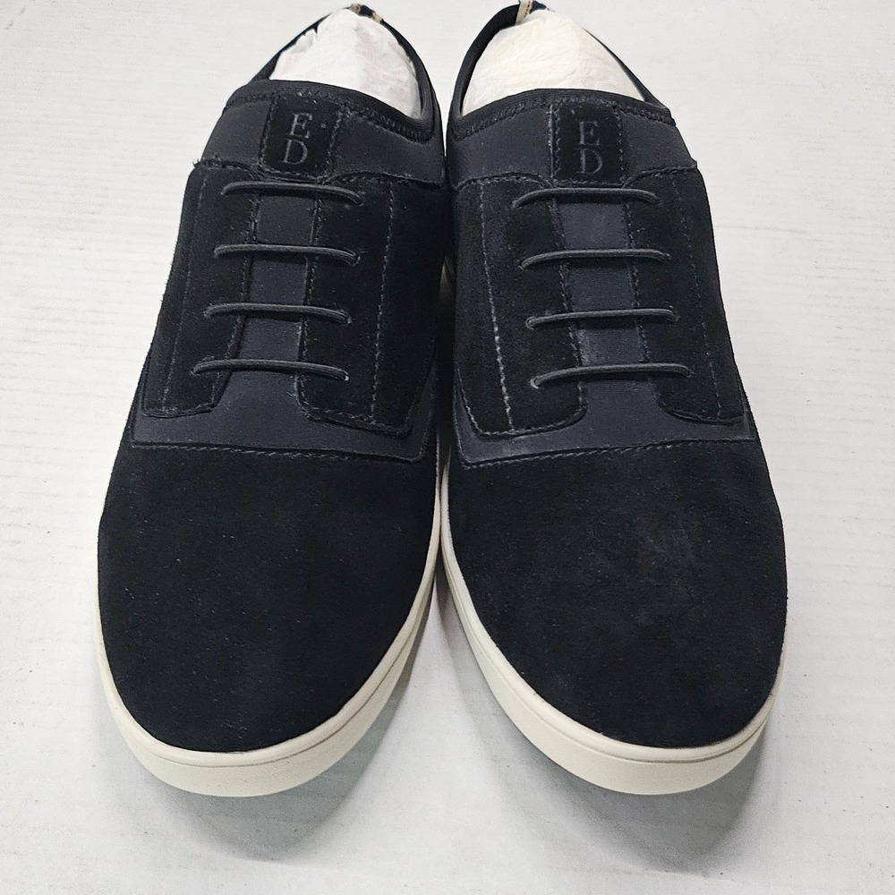 ED Ellen DeGeneres Atala Sneakers Womens 6M Black Suede Leather Low Top Shoes